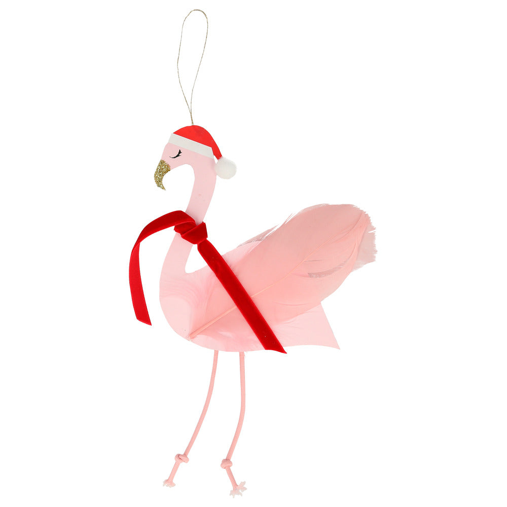 Tarjeta de saludo - flamenco navideño