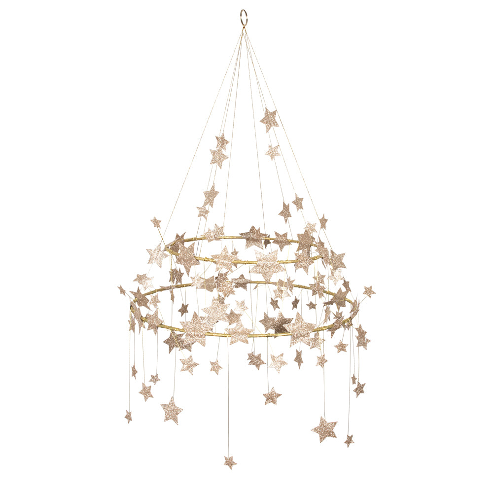 Lámpara de colgar - estrellas doradas