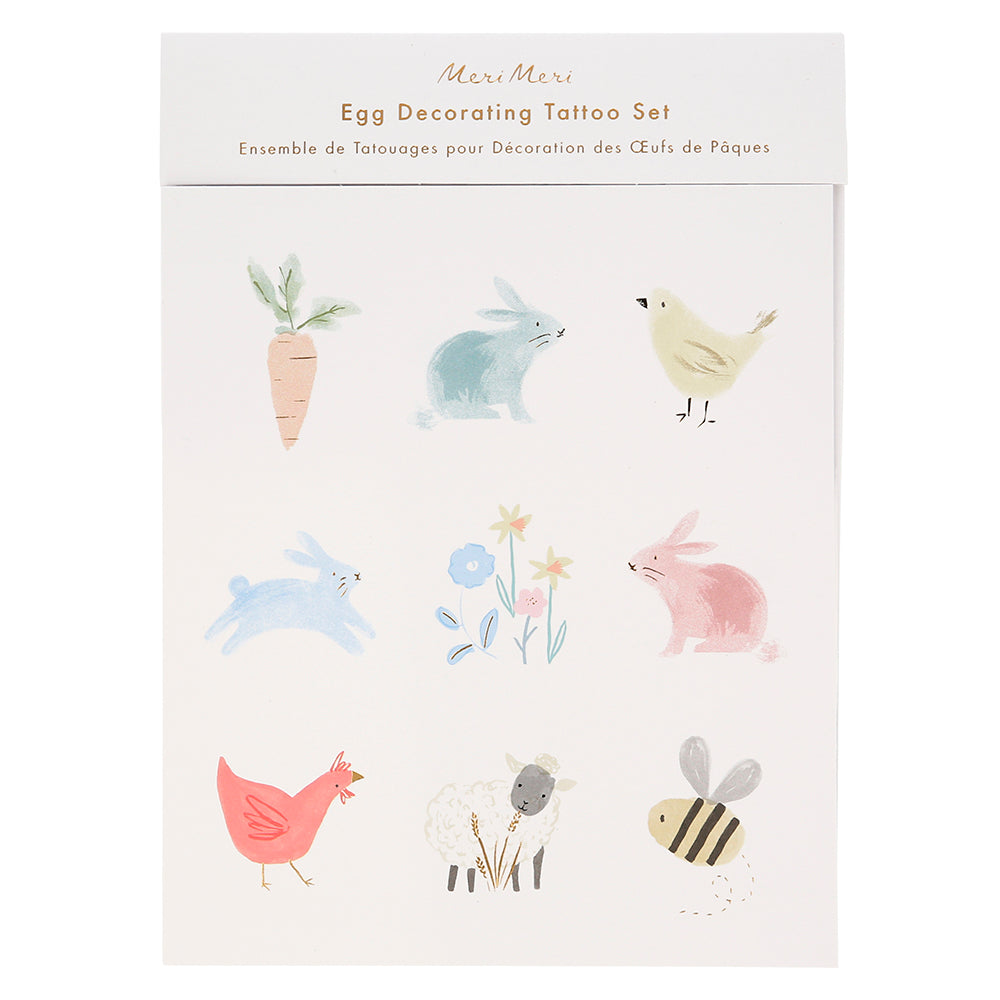 Tatuajes para decorar huevos de Pascua - conejos primaverales