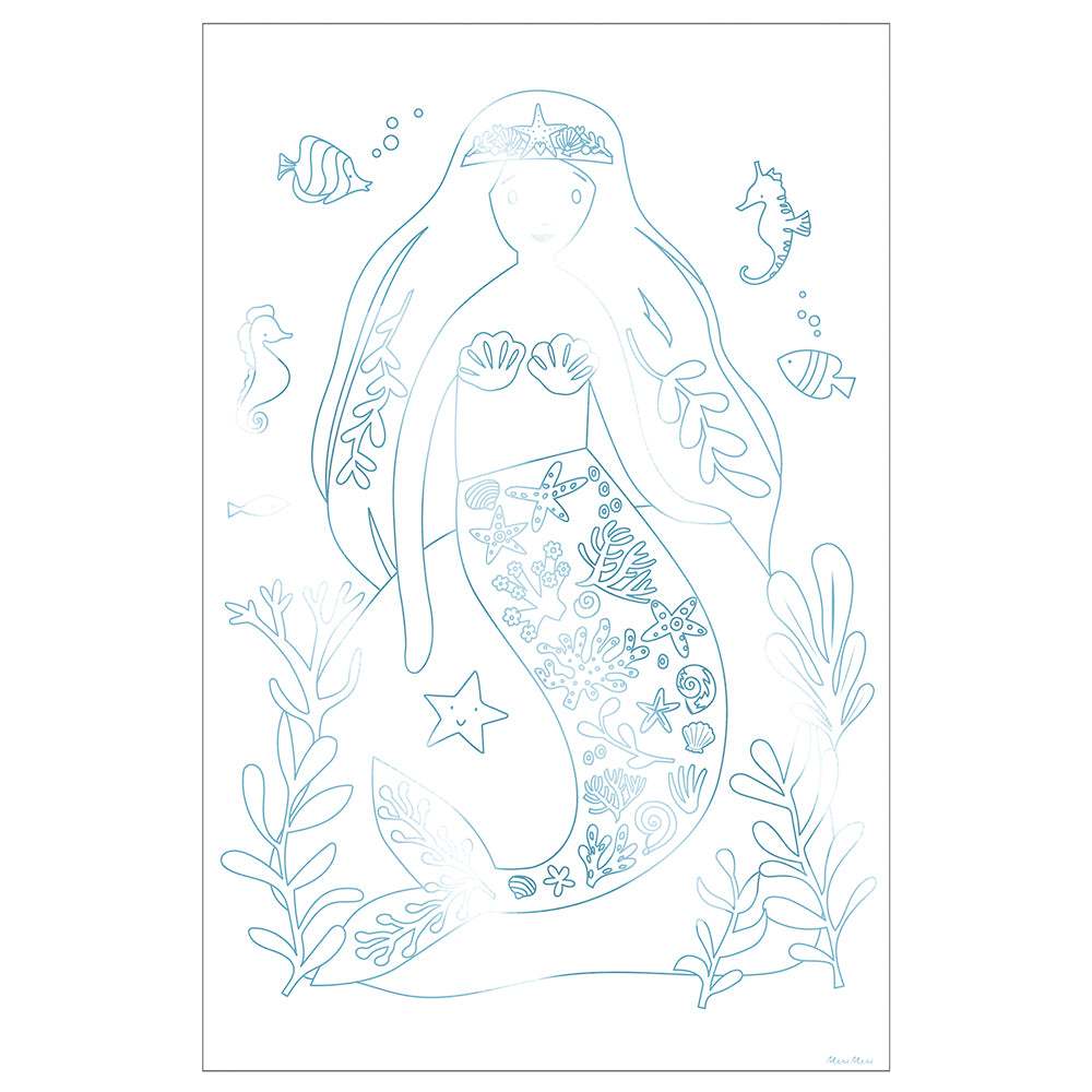 Posters para pintar sirenas (2 hojas)