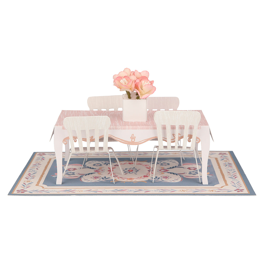 Casa de cartón para mini muñecas