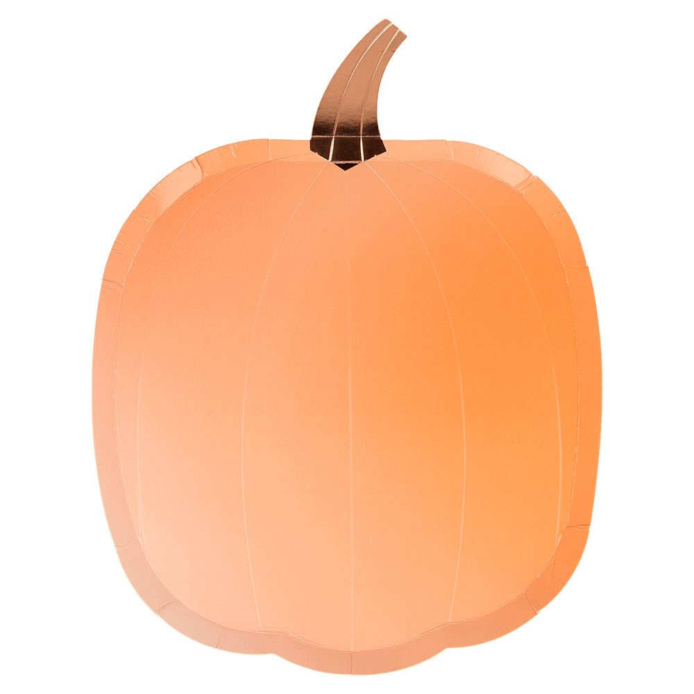 Platos con forma de calabaza pastel