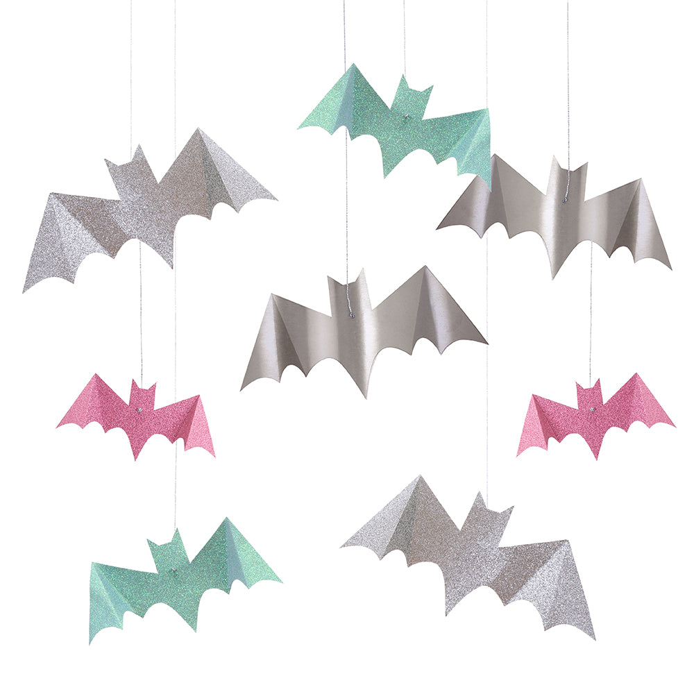 Murciélagos colgantes Halloween pastel