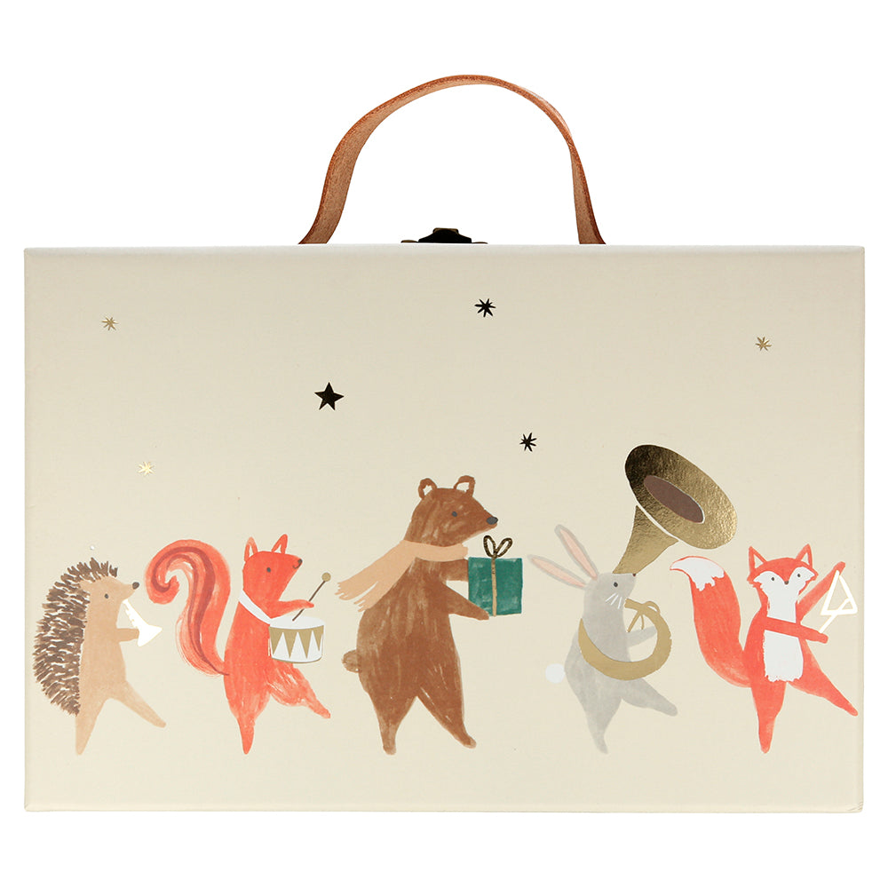 Calendario de adviento - banda de animalitos de madera