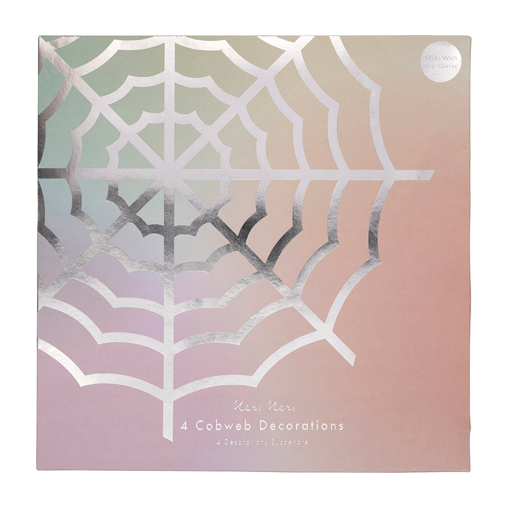 Telas de araña colgantes (4 unidades)