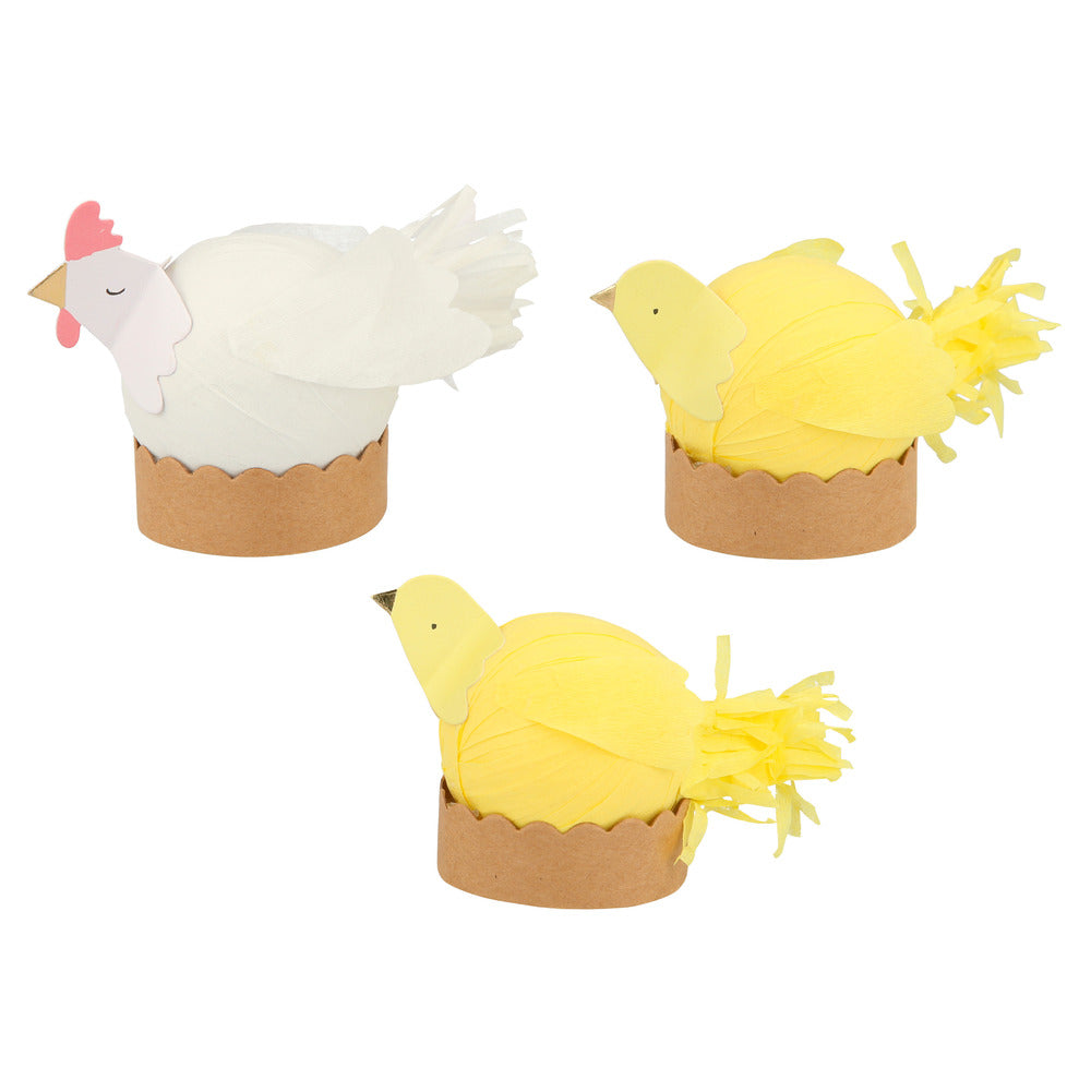 Sorpresas con forma de gallina y pollitos