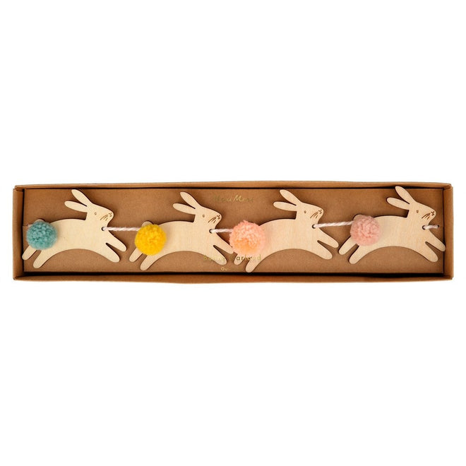 Guirnalda conejos de madera