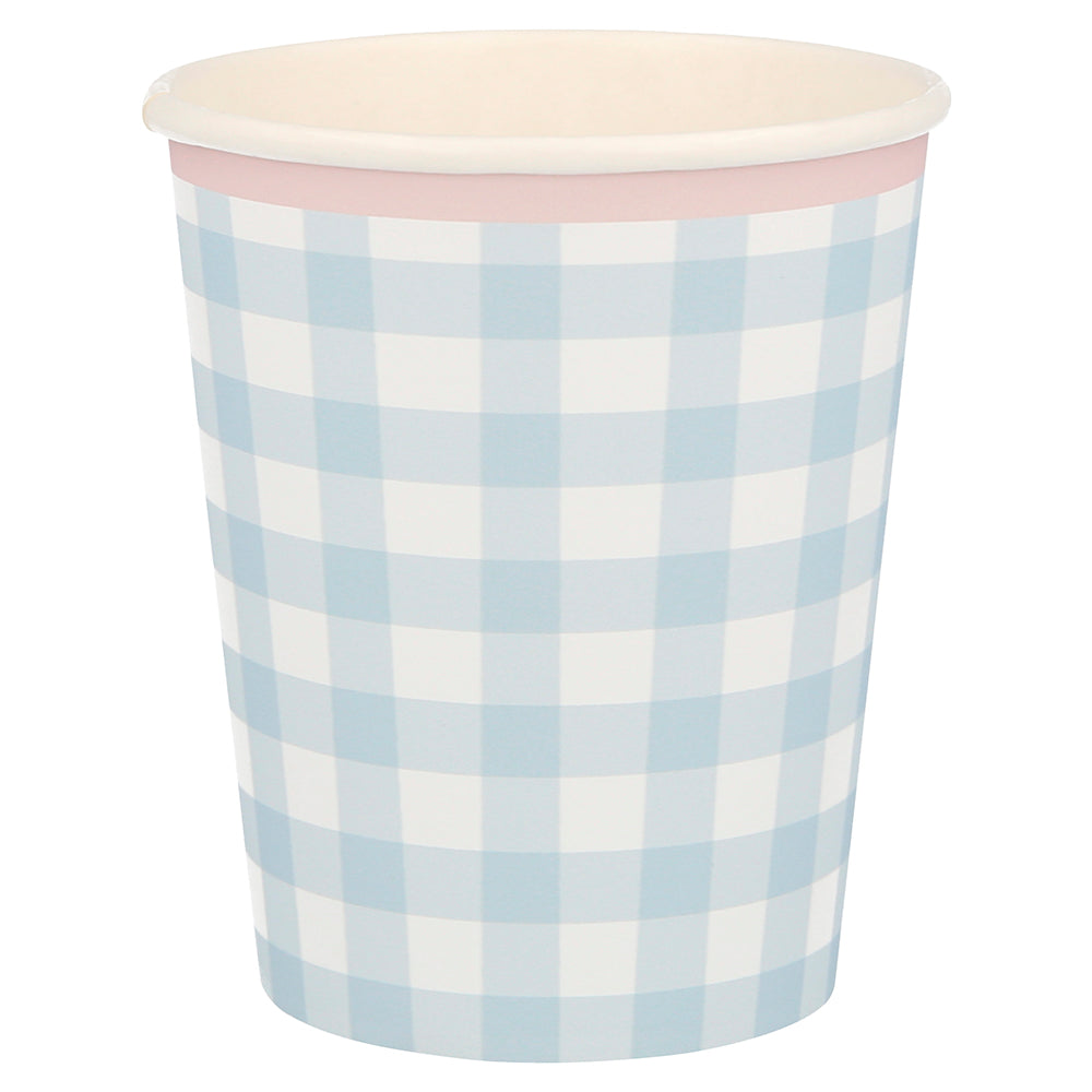 Vasos cuadrillé pastel 4 colores