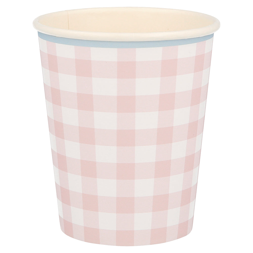 Vasos cuadrillé pastel 4 colores