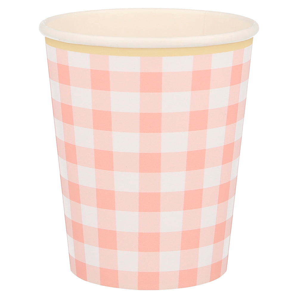 Vasos cuadrillé pastel 4 colores