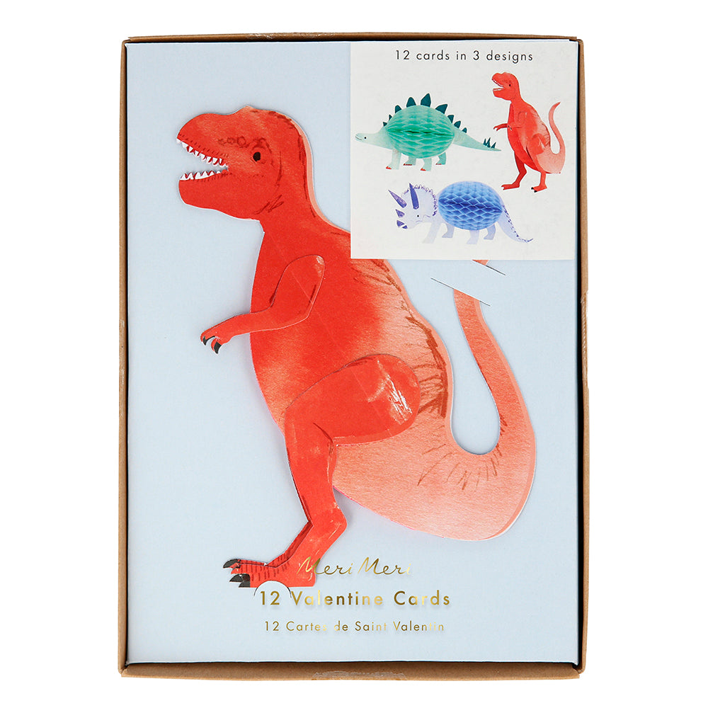 Set tarjetas de la amistad - dinosaurios (12 unidades)