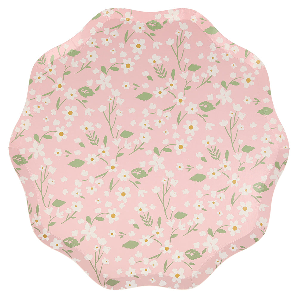 Platos flores mini 4 colores - grandes 26.7 cm