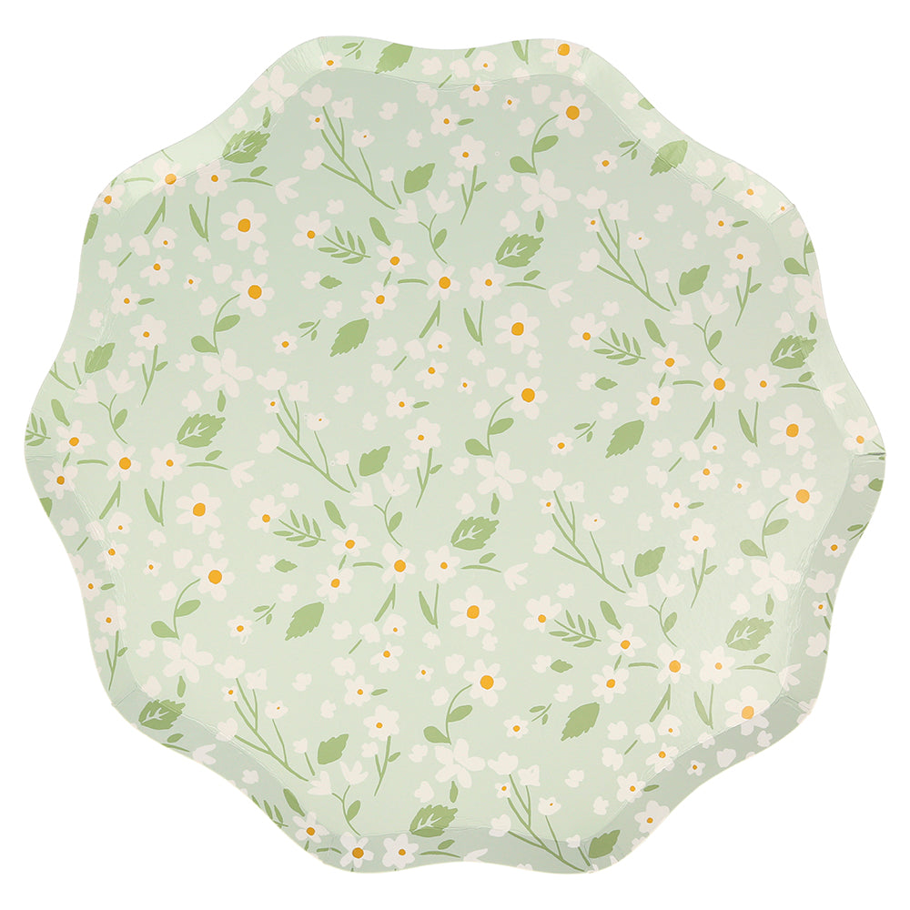 Platos flores mini 4 colores - grandes 26.7 cm