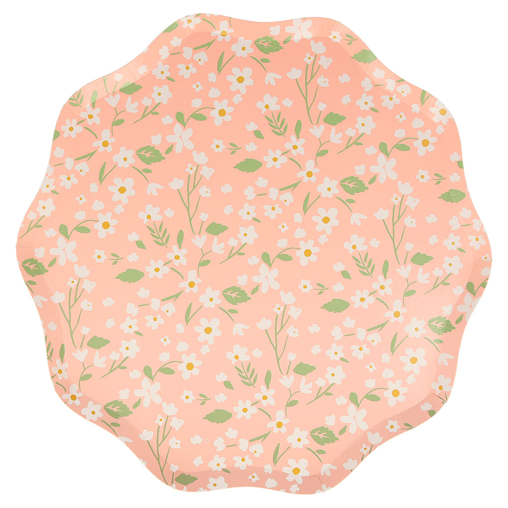 Platos flores mini 4 colores - grandes 26.7 cm