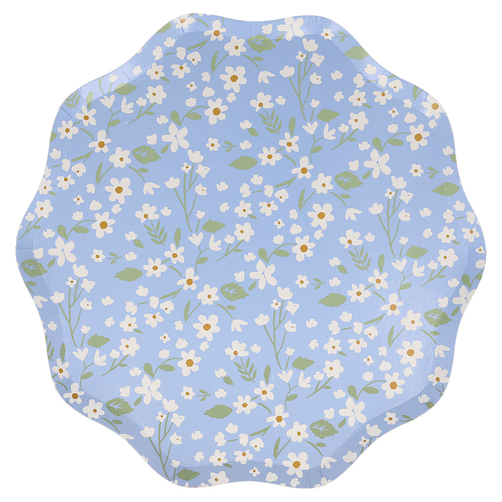 Platos flores mini 4 colores - grandes 26.7 cm