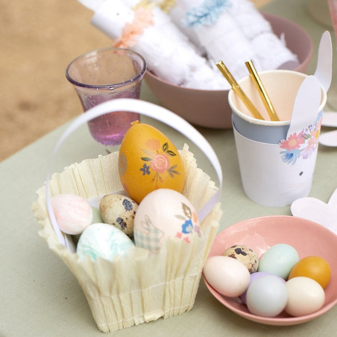 Tatuajes para decorar huevos de Pascua - conejos cuadrillé