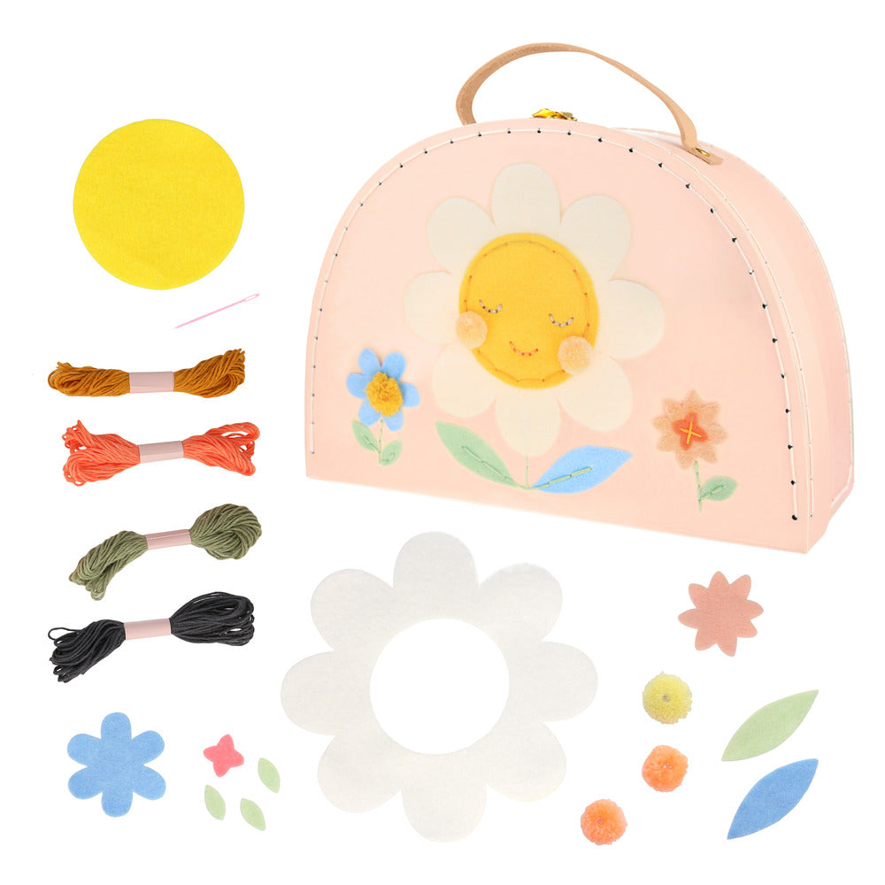 Kit para bordar - maleta floral