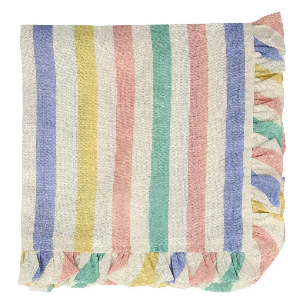 Servilletas de tela - lino a rayas 4 colores