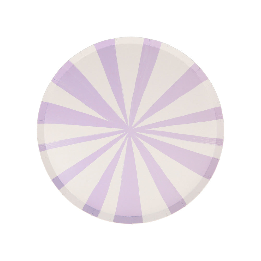 Platos rayas 8 colores - medianos 21.6 cm