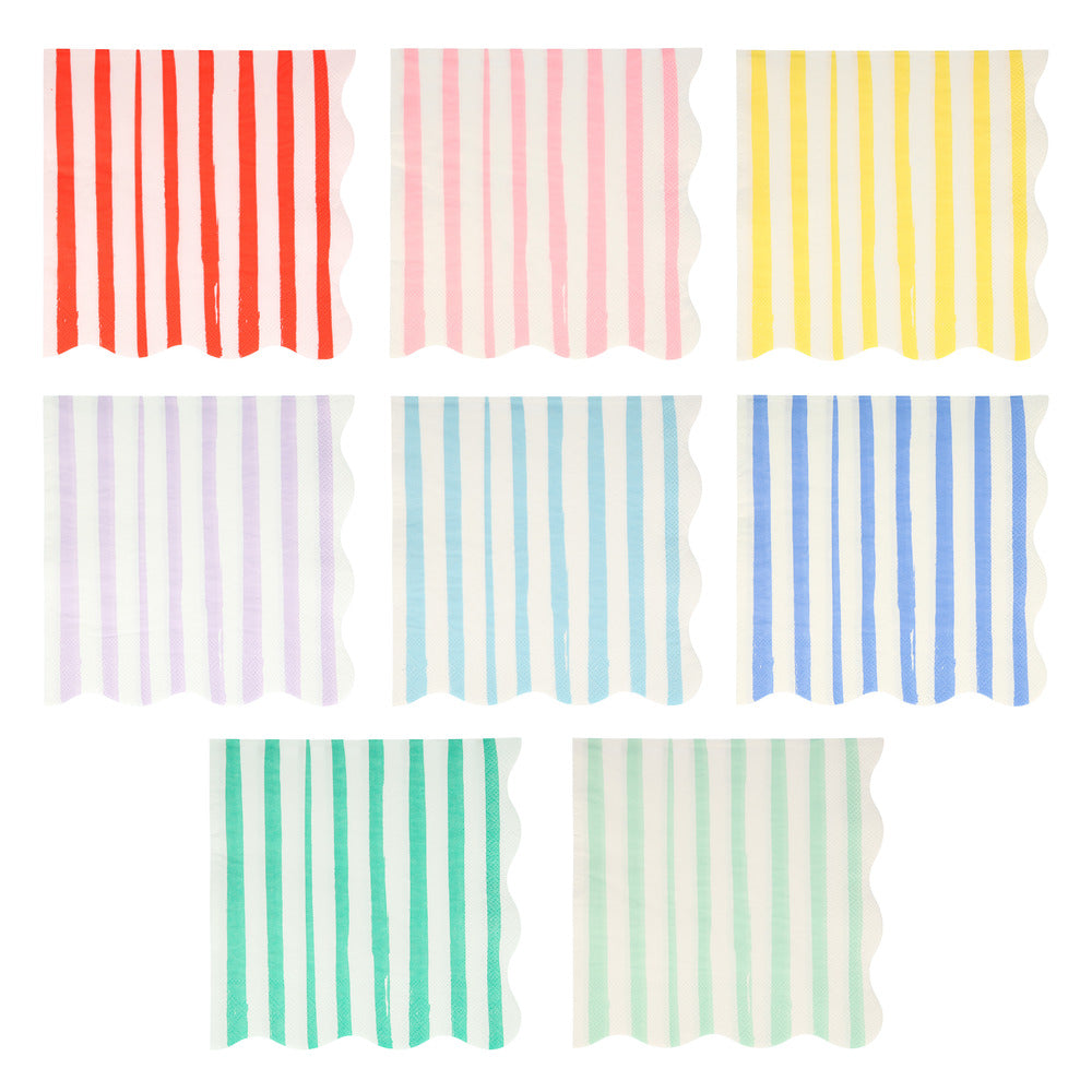 Servilletas rayas 8 colores - grandes