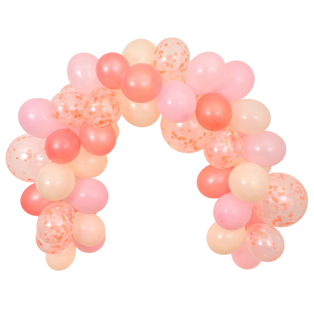 Guirnalda de globos rosados con tiritas