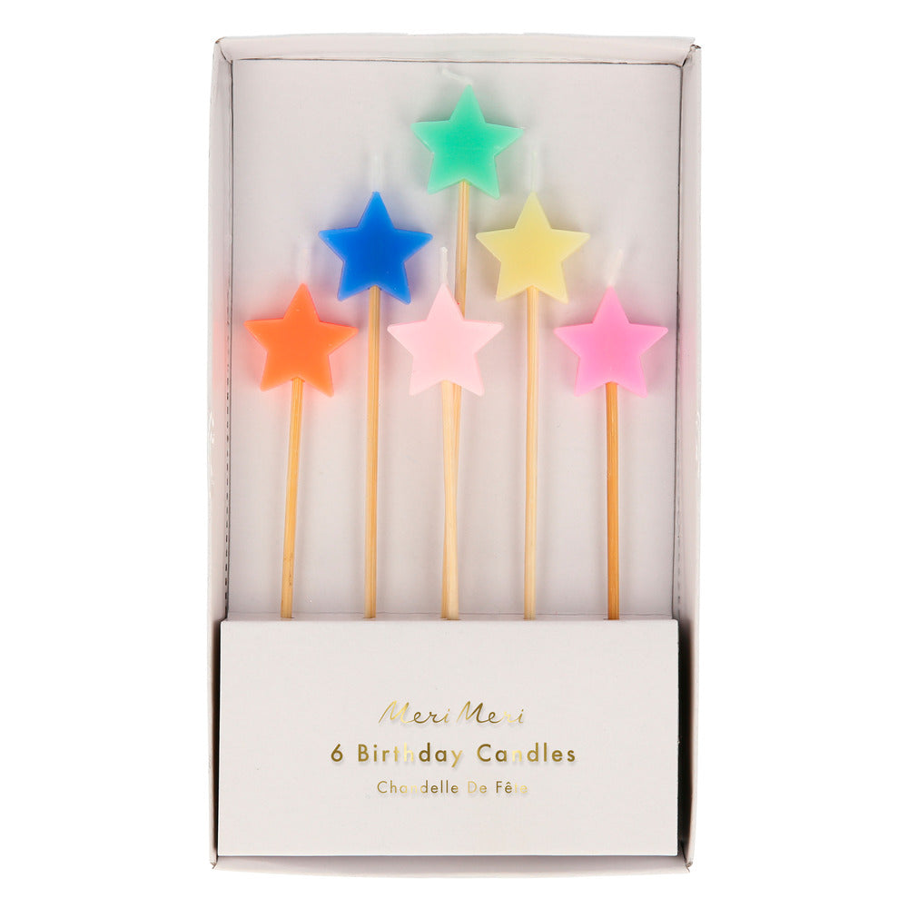 Velas pequeñas con forma de estrella