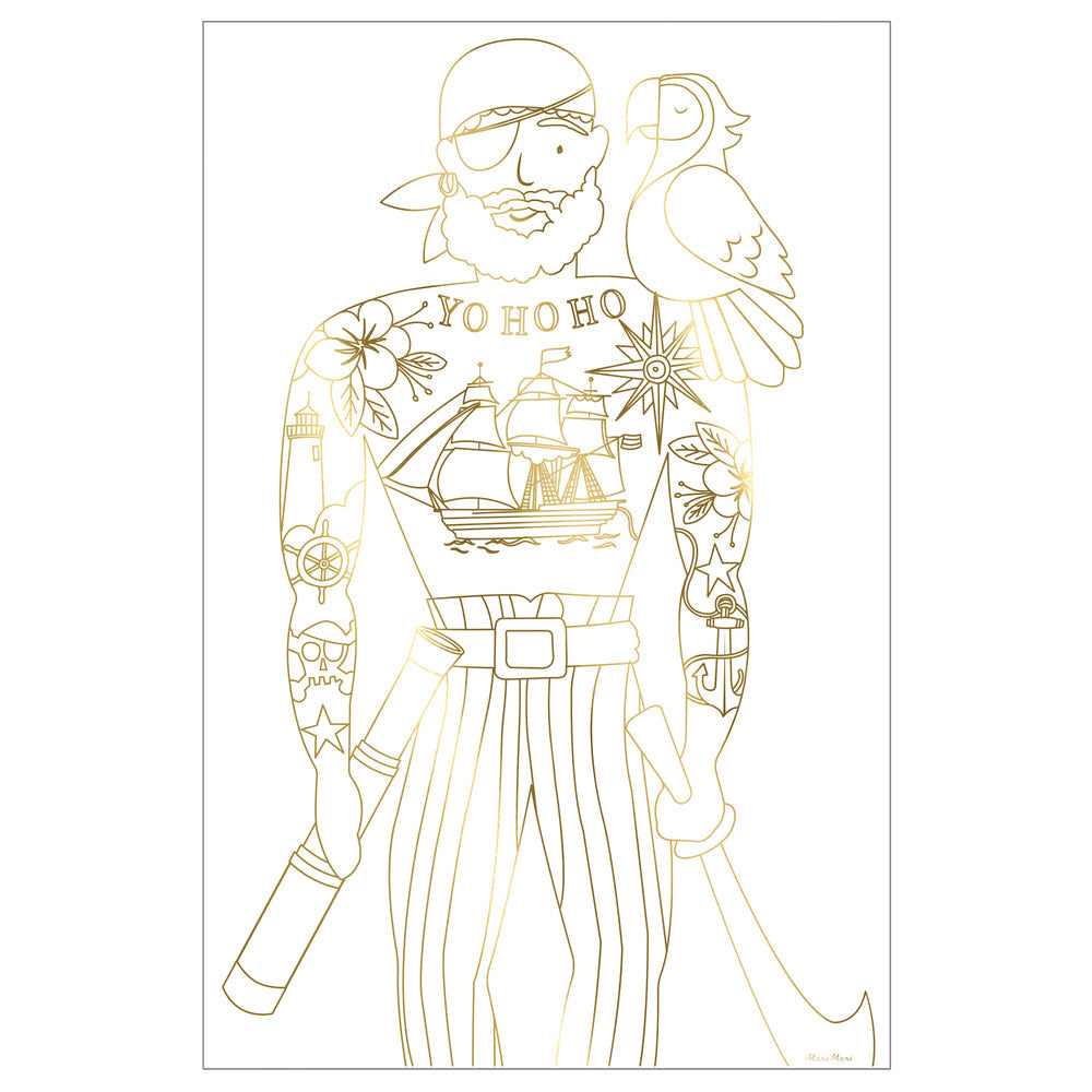 Posters para pintar - piratas (2 hojas)