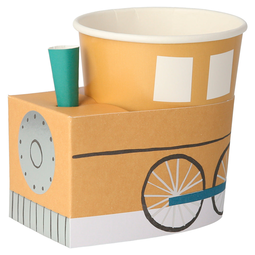 Vasos con funda de tren