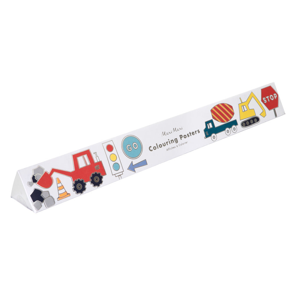 Posters para pintar - construcción (2 hojas)