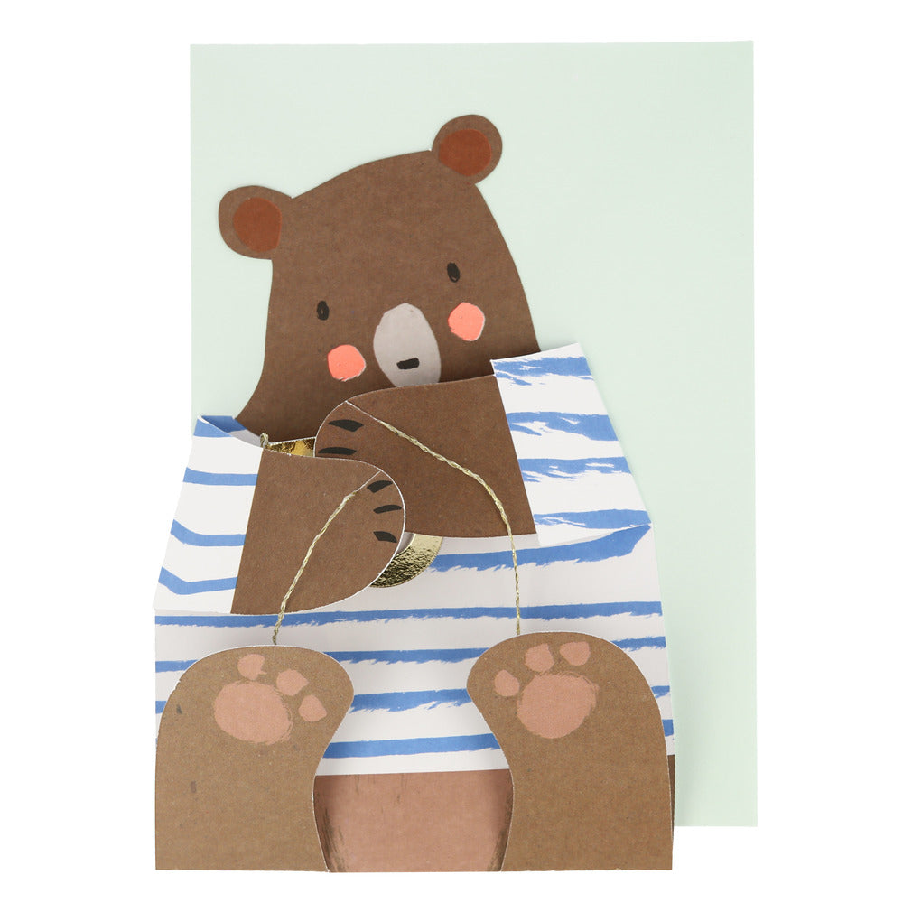 Tarjeta - honeycomb oso (hugs)