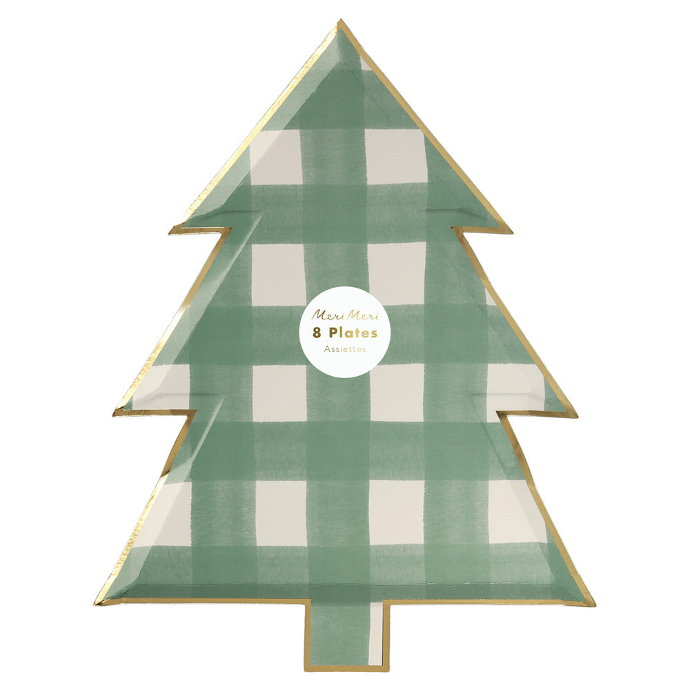 Platos con forma de árbol cuadrillé