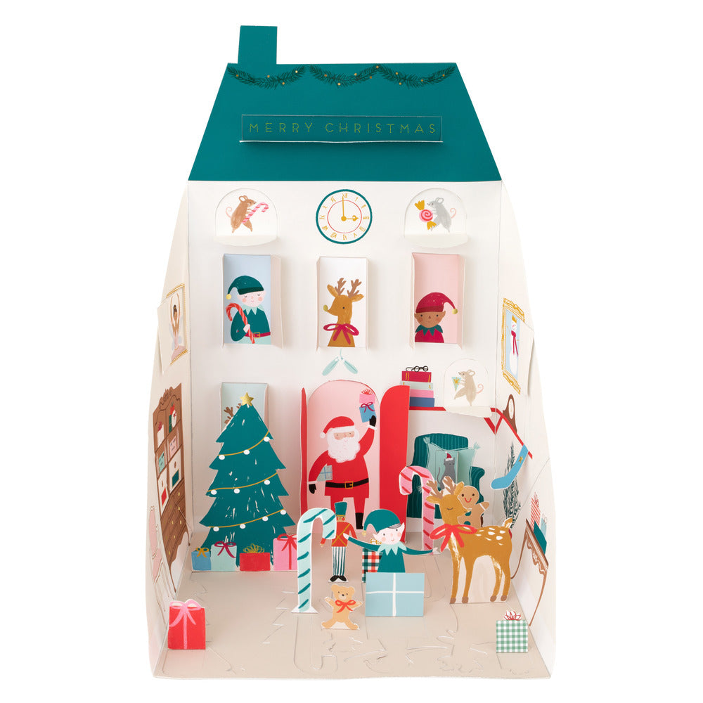 Calendario de adviento - casa de Santa pop-up