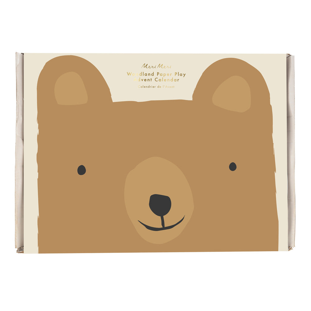 Calendario de adviento - escena del bosque de papel