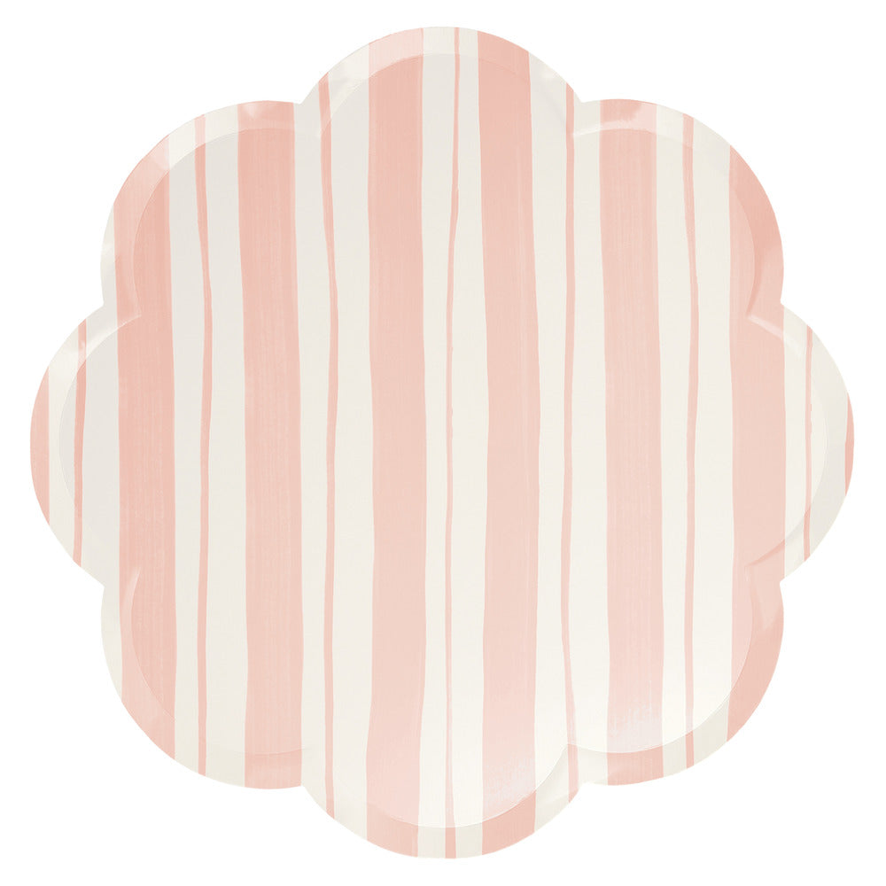 Platos con rayas pastel - grandes