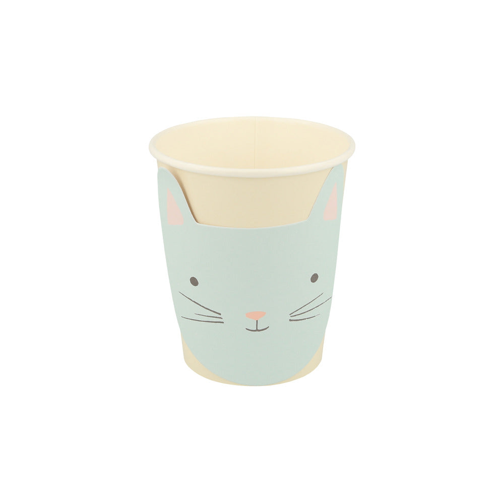 Vasos con cara de gatito
