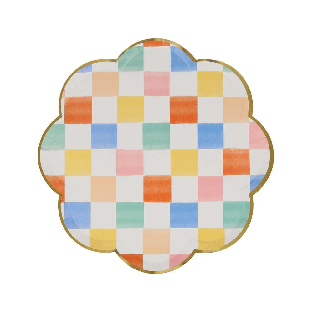 Platos patrones de colores - medianos