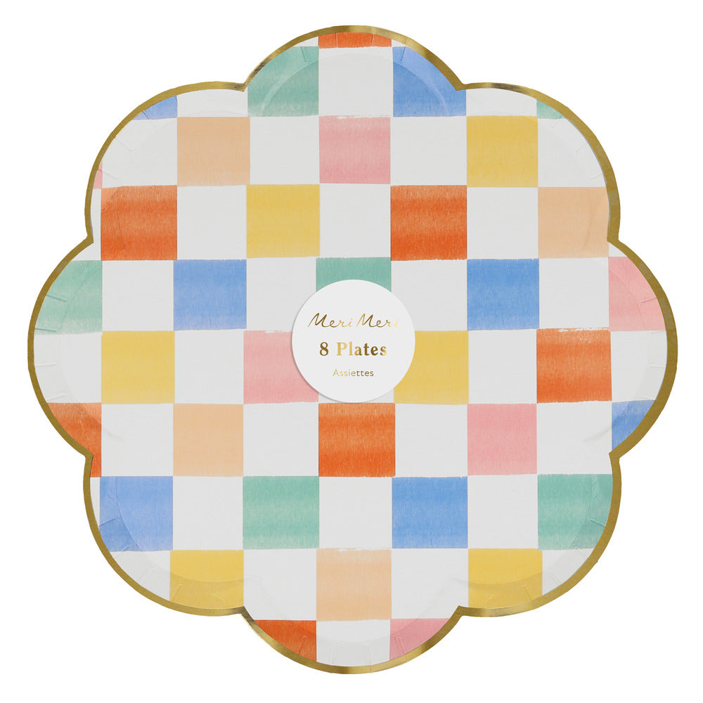 Platos patrones de colores - grandes