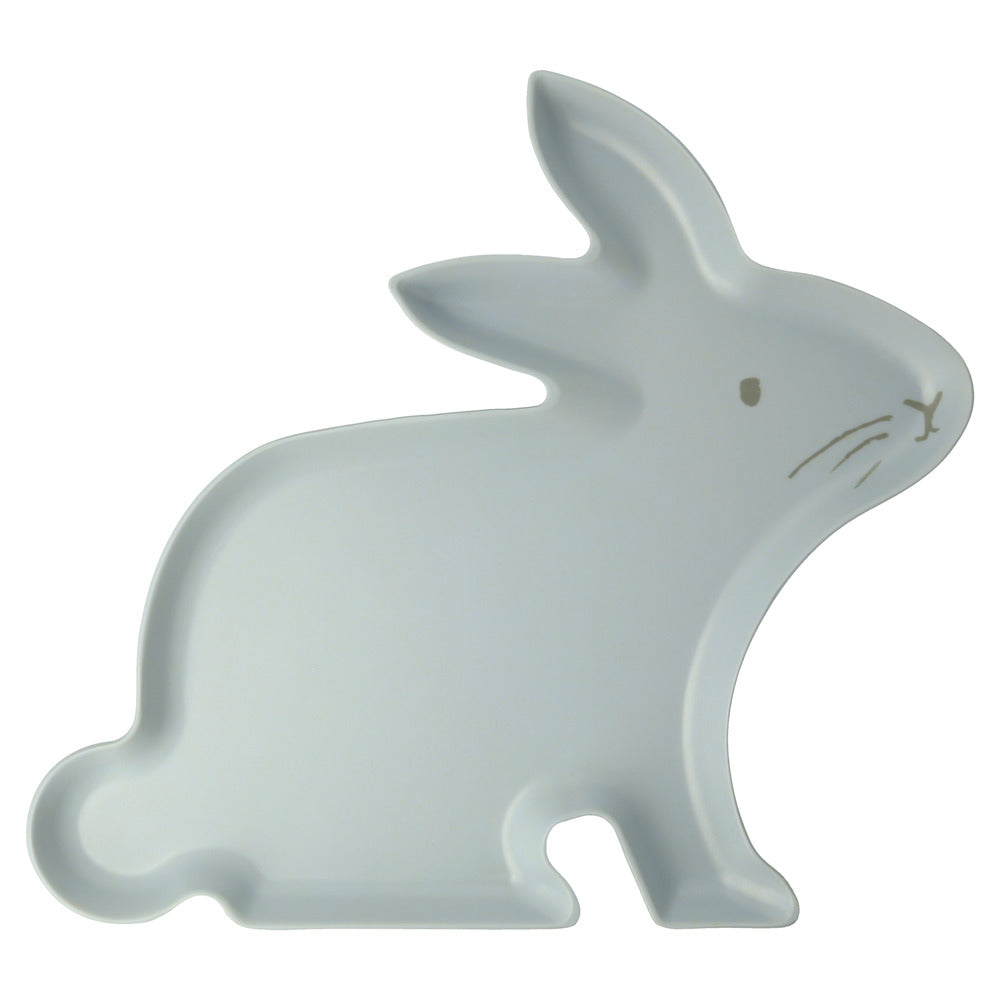 Platos de fibra de bambú con forma de conejo