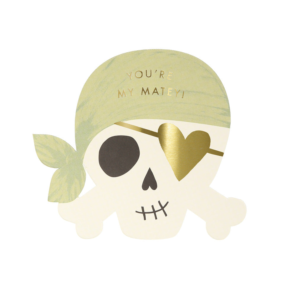 Set tarjetas de la amistad - piratas colores (24 unidades)