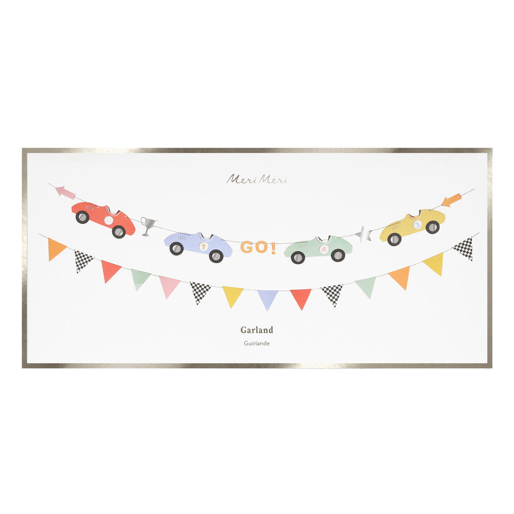 Guirnalda autos de carrera