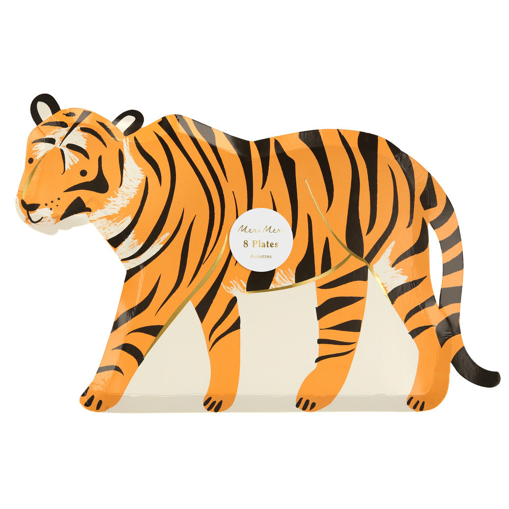Platos con forma de tigre