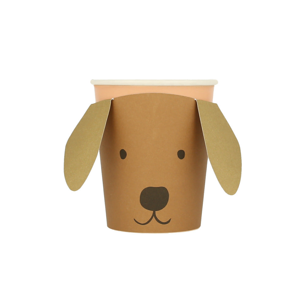 Vasos con funda de cachorros
