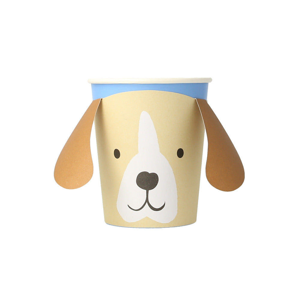 Vasos con funda de cachorros