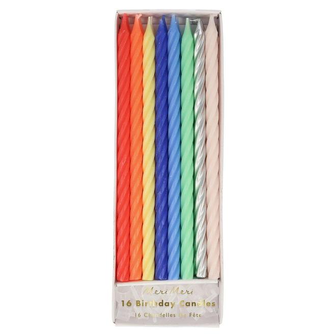 Velas torcidas - multicolor
