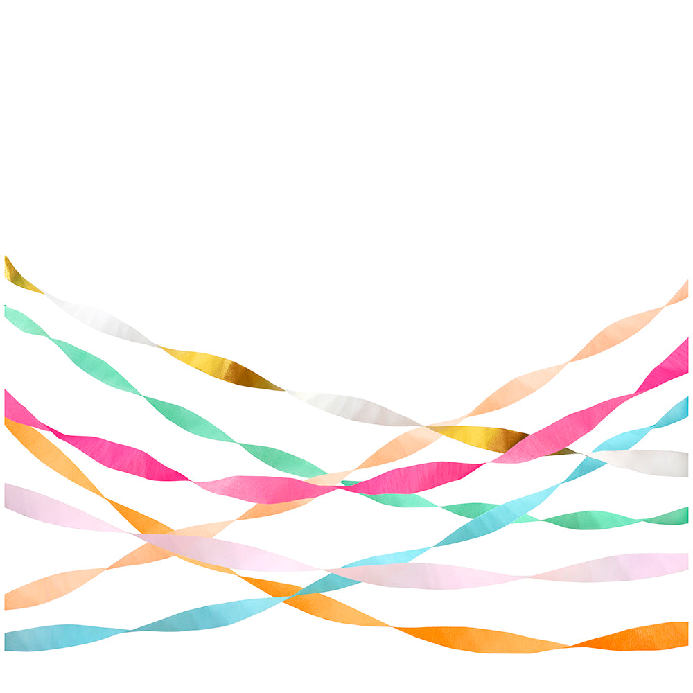 Rollos de papel crepé - multicolor