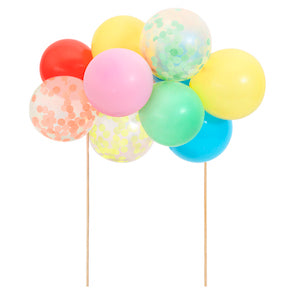Topper para torta kit de globos - arcoiris