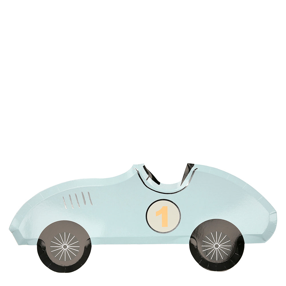 Platos con forma de autos de carreras