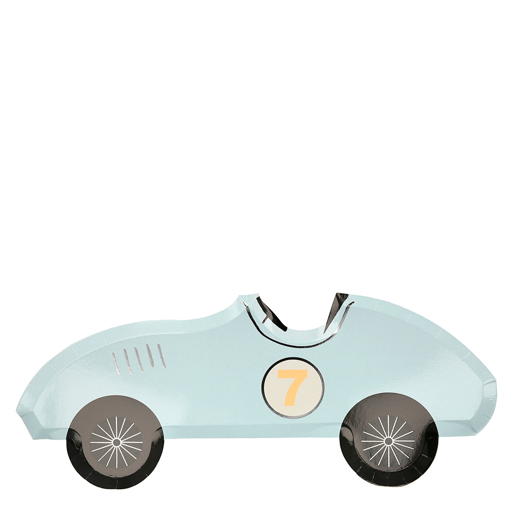 Platos con forma de autos de carreras