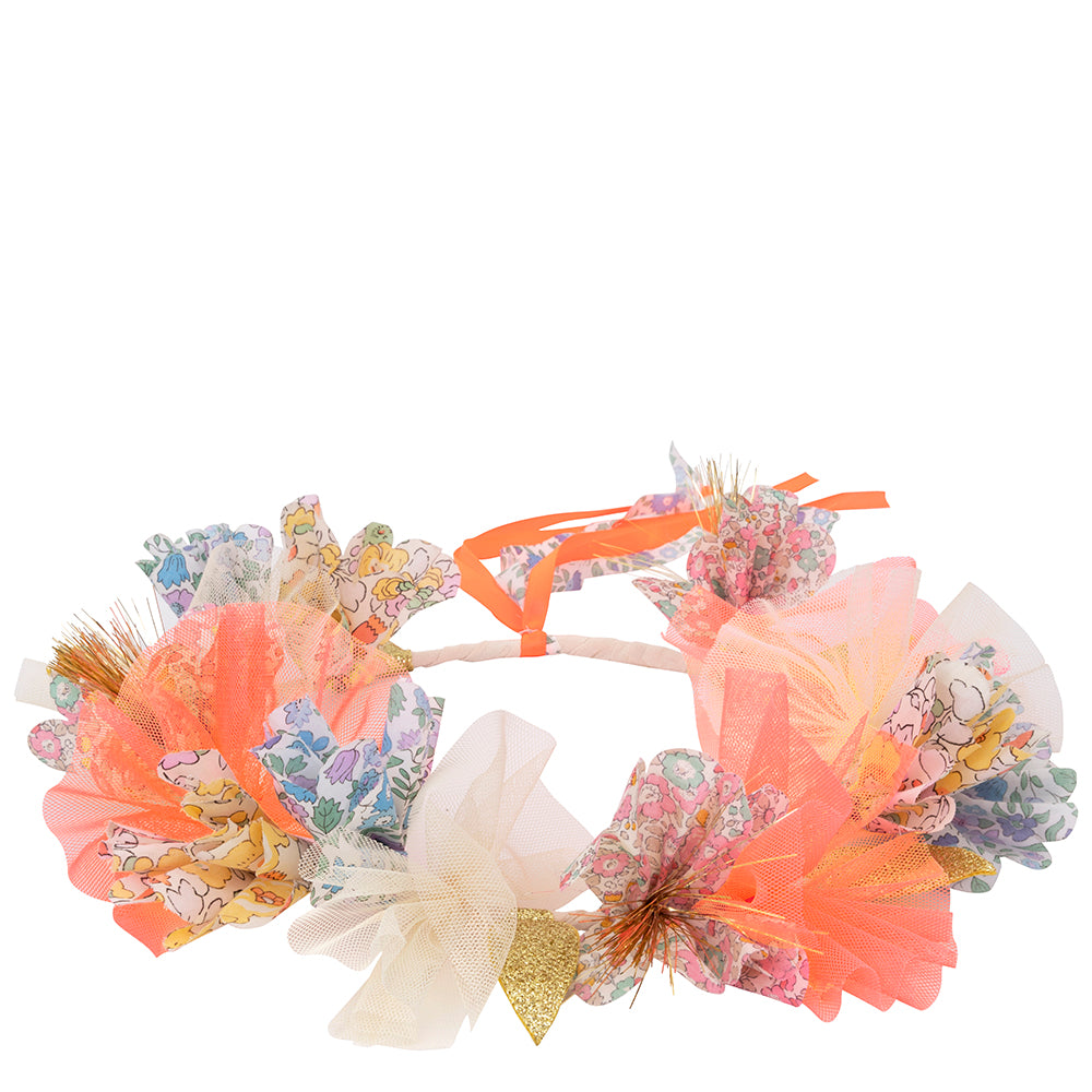 Corona - flores de tela Liberty