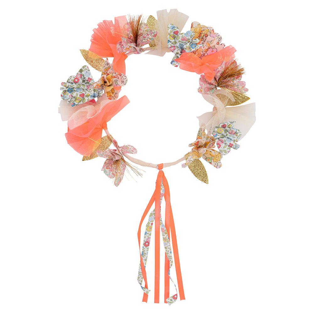 Corona - flores de tela Liberty